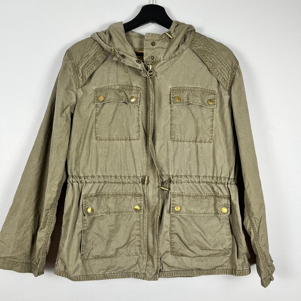 Michael Kors Women lightweight Jacket Green Cotton Size XS